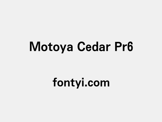 Motoya Cedar Pr6