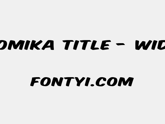 Komika Title - Wide