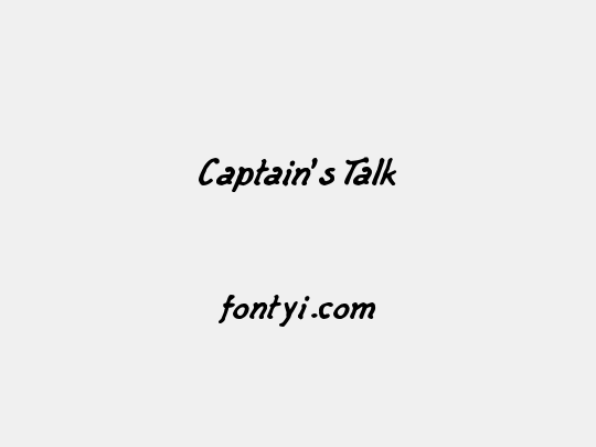 Captain's Talk