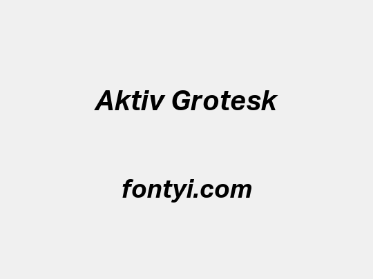 Aktiv Grotesk