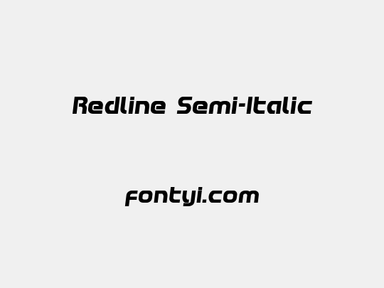 Redline Semi-Italic