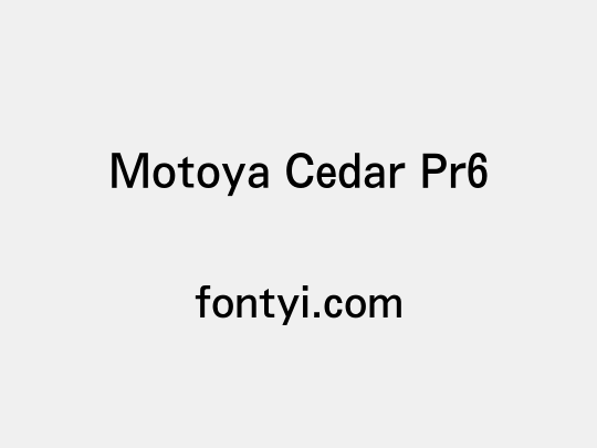 Motoya Cedar Pr6