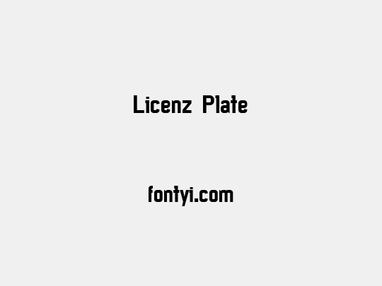 Licenz Plate