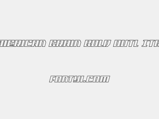 American Grain Bold Outl Itali