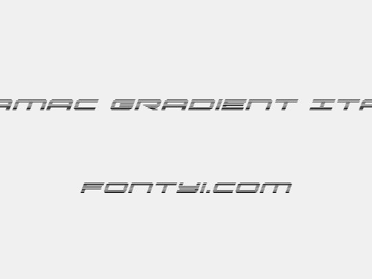 Oramac Gradient Italic