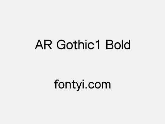 AR Gothic1 Bold