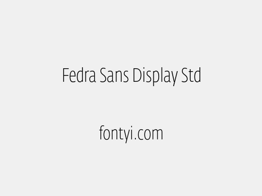 Fedra Sans Display Std