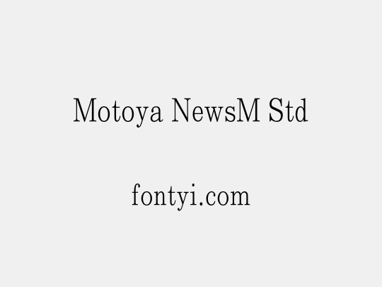 Motoya NewsM Std