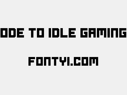 Ode to Idle Gaming