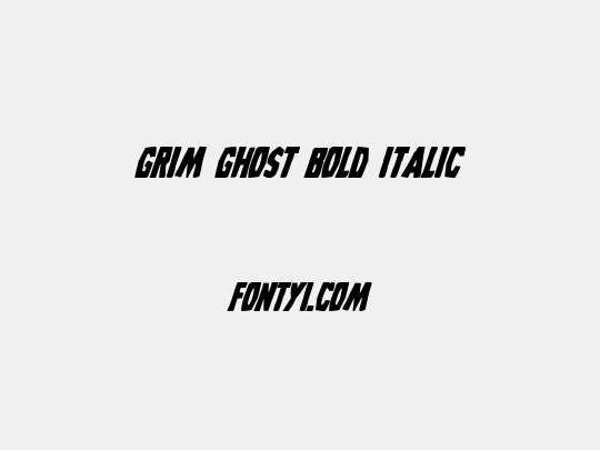 Grim Ghost Bold Italic