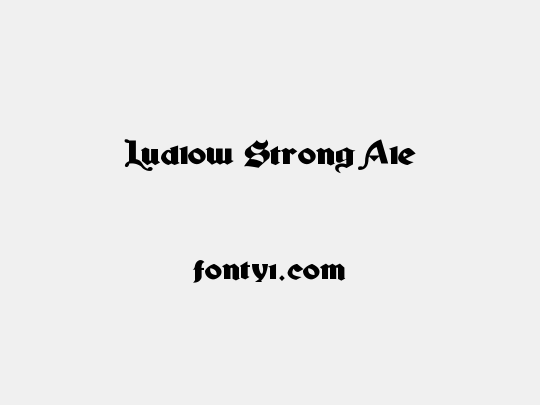 Ludlow Strong Ale