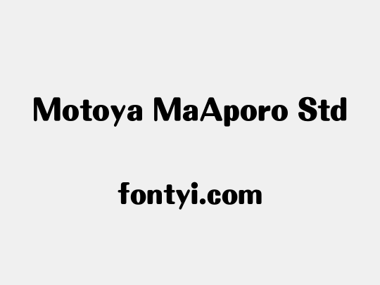 Motoya MaAporo Std