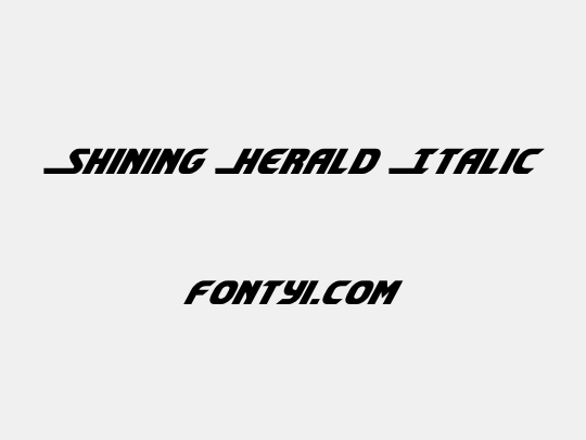 Shining Herald Italic