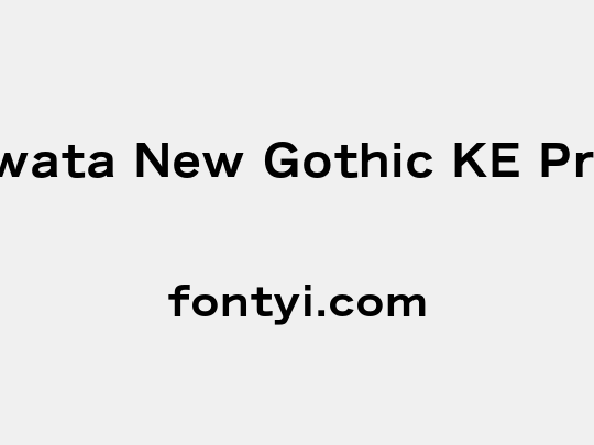 Iwata New Gothic KE Pro