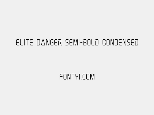 Elite Danger Semi-Bold Condensed