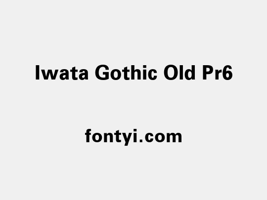 Iwata Gothic Old Pr6