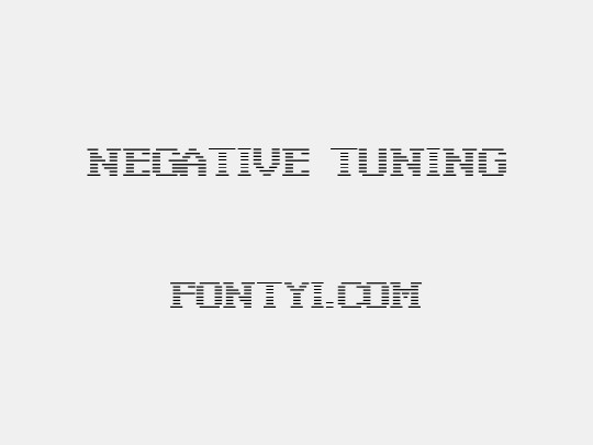 Negative Tuning
