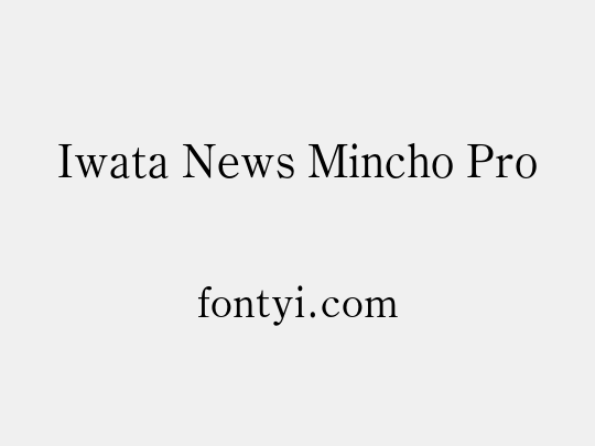 Iwata News Mincho Pro
