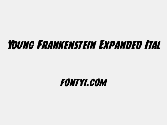 Young Frankenstein Expanded Italic