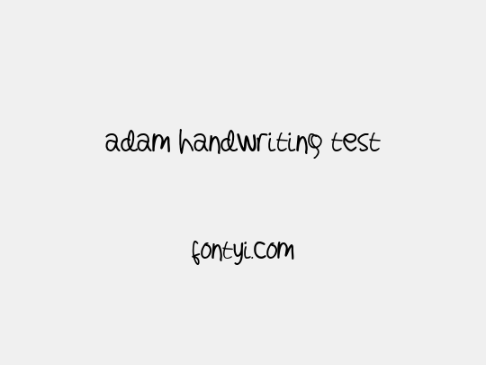 adam handwriting test