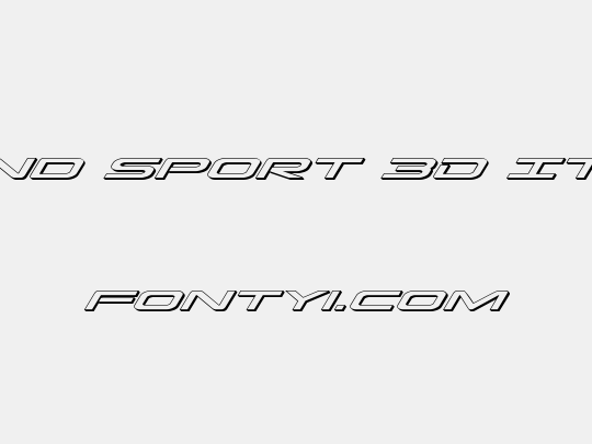Grand Sport 3D Italic