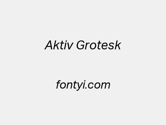 Aktiv Grotesk