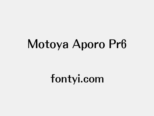 Motoya Aporo Pr6