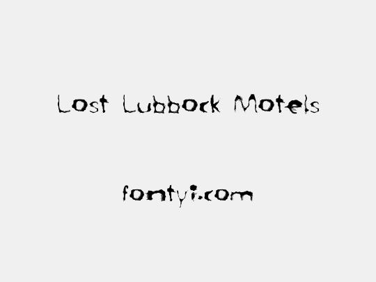 Lost Lubbock Motels