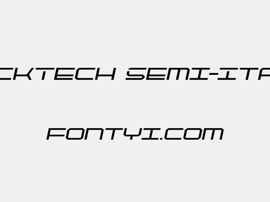QuickTech Semi-Italic