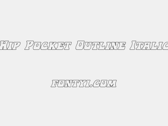 Hip Pocket Outline Italic