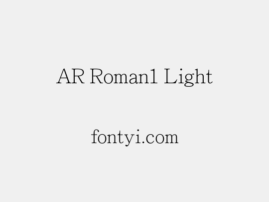 AR Roman1 Light