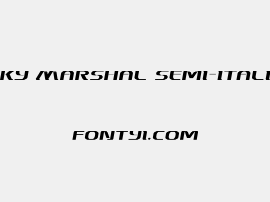 Sky Marshal Semi-Italic