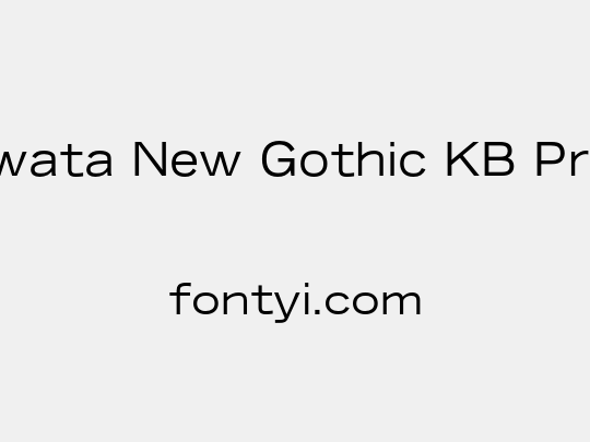 Iwata New Gothic KB Pro