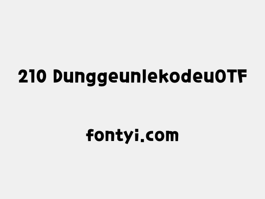 210 DunggeunlekodeuOTF