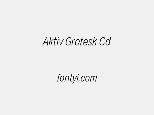 Aktiv Grotesk Cd