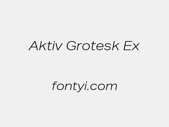 Aktiv Grotesk Ex