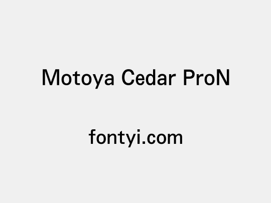 Motoya Cedar ProN