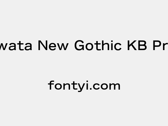 Iwata New Gothic KB Pro