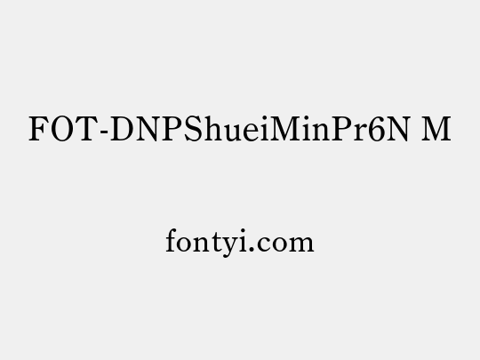 FOT-DNPShueiMinPr6N M