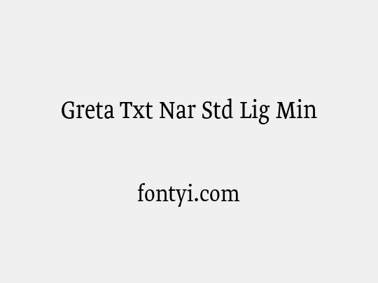 Greta Txt Nar Std Lig Min