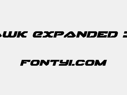 Skyhawk Expanded Italic