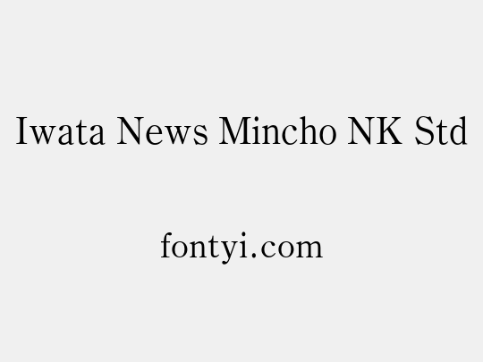 Iwata News Mincho NK Std