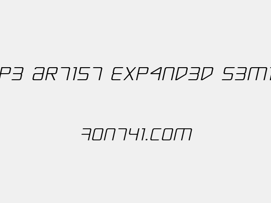 Escape Artist Expanded Semi-Italic