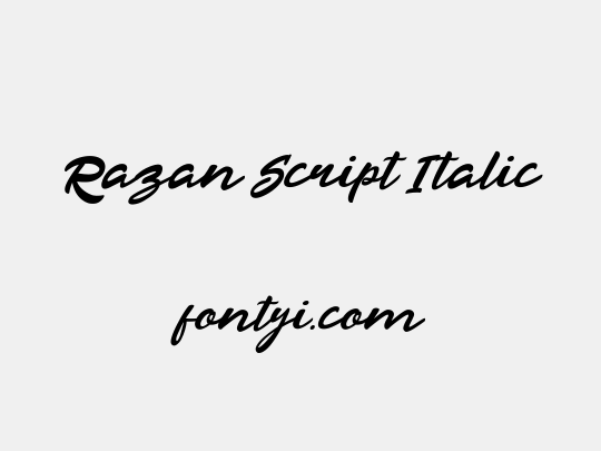 Razan Script Italic
