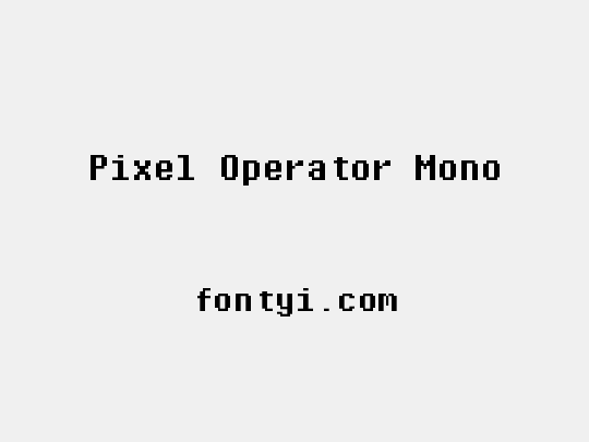 Pixel Operator Mono