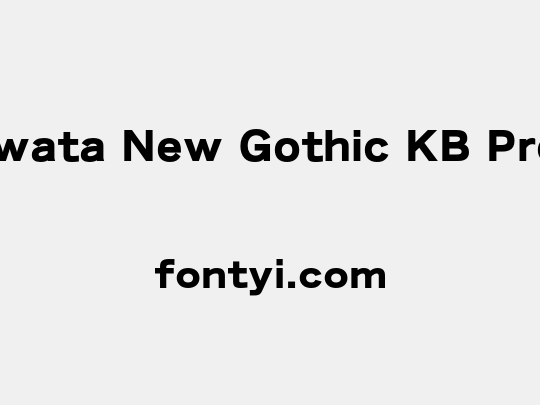 Iwata New Gothic KB Pro