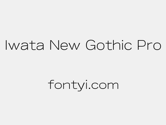 Iwata New Gothic Pro