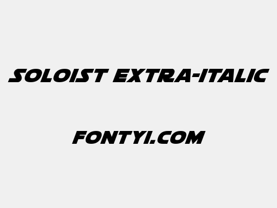 Soloist Extra-Italic