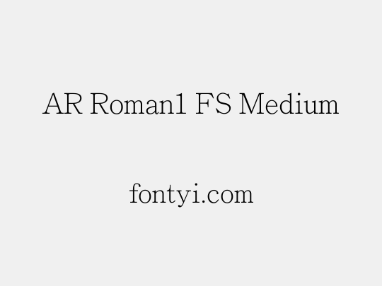 AR Roman1 FS Medium