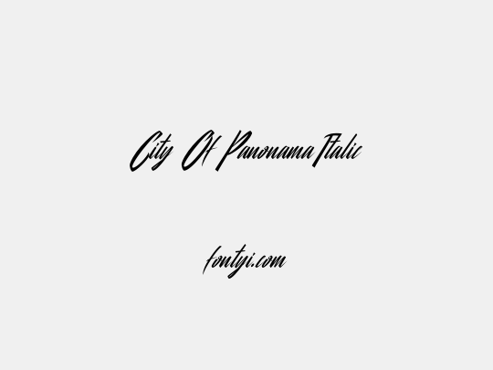 City Of Panonama Italic